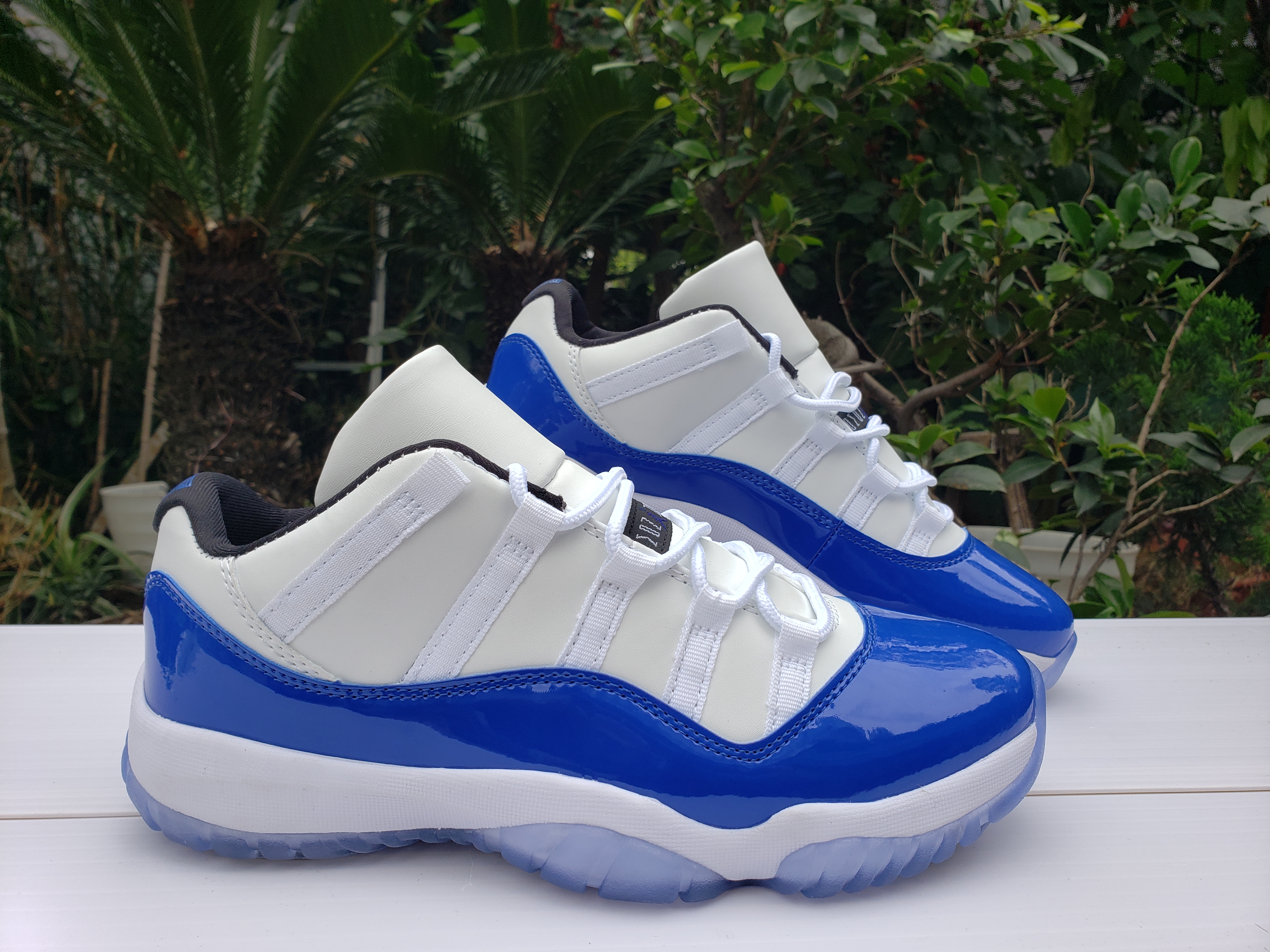 2020 Air Jordan 11 Retro Low White Royal Blue Shoes